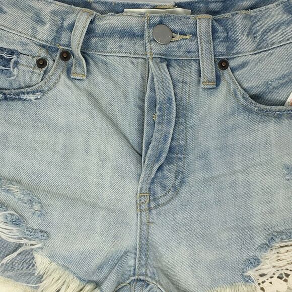 free people | daisy lace frayed shorts - Picture 13 of 16